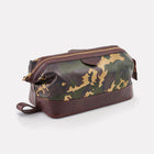 Sherwood Camo Leather Large Wash Bag Front/Side View