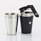 Black Bridle Leather 4oz Cup Set
