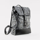 Camo Grey Leather Backpack