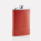 Tan Bridle Leather 8oz Hip Flask