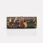 Sherwood Camo Leather Watch Roll Front View 