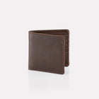 Dark Brown Brooklyn Leather Notecase Wallet Front View 