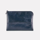 Dark Blue Brooklyn Leather Large Pouch 