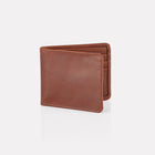 Brown Bridle Leather Billfold Wallet Front View 